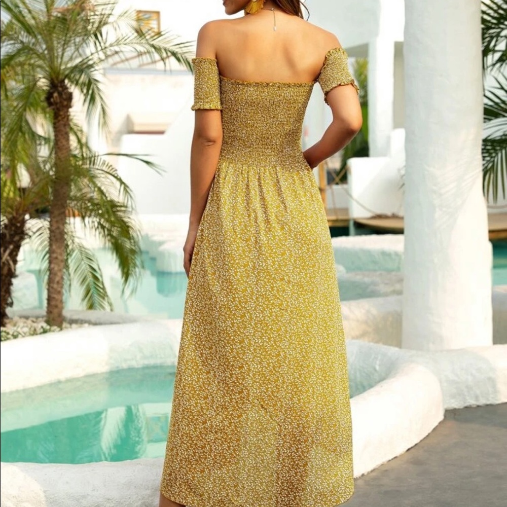 Boho floral wrap A line maxi dress - Picture 6 of 8